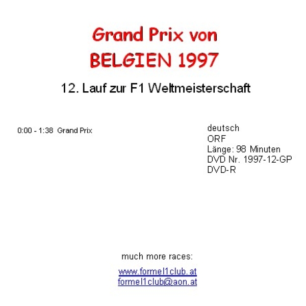 1997 12 Belgien / Spa
