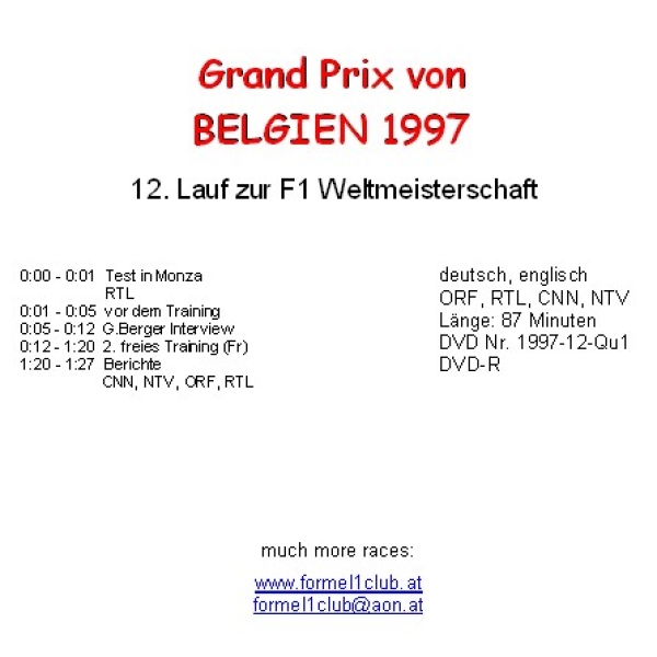 1997 12 Qualifying Belgien Spa
