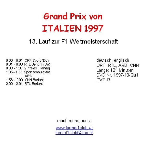1997 13 Qualifying Italien Monza