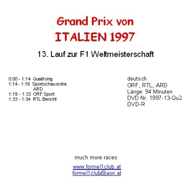 1997 13 Qualifying Italien Monza