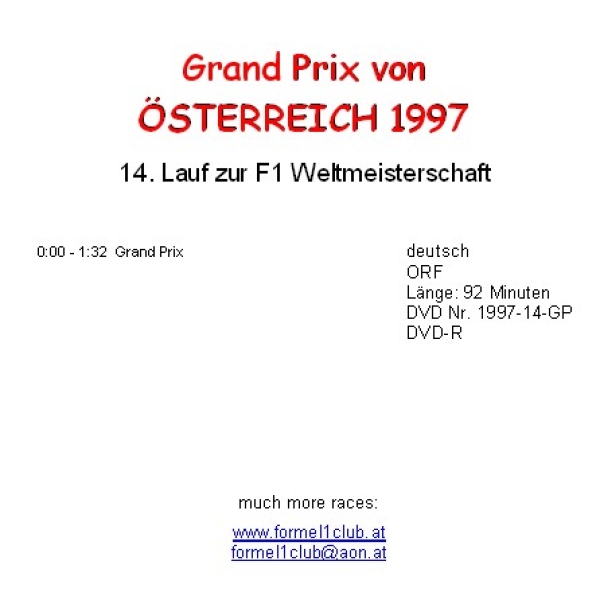 1997 14 Österreich / Spielberg