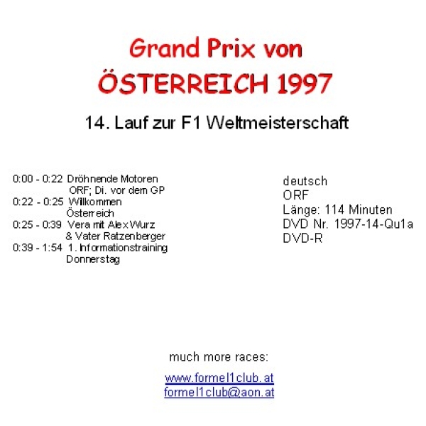 1997 14 Qualifying Österreich Spielberg