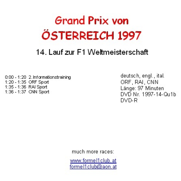 1997 14 Qualifying Österreich Spielberg