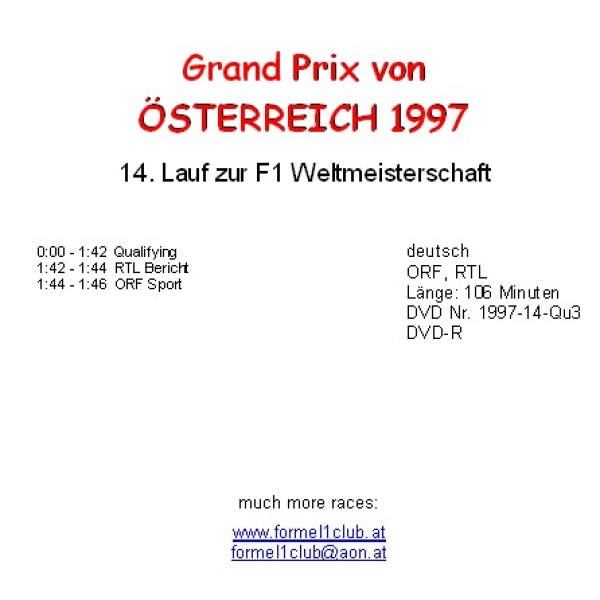 1997 14 Qualifying Österreich Spielberg
