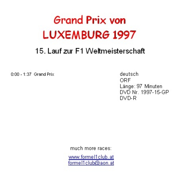 1997 15 Luxenburg / Nürburgring