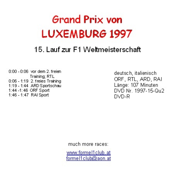 1997 15 Qualifying Luxemburg Nürburgring