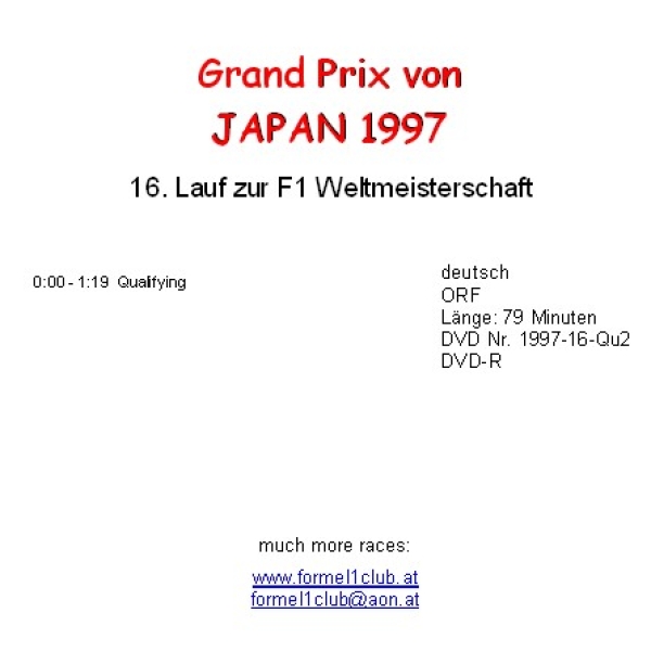 1997 16 Qualifying Japan Suzuka