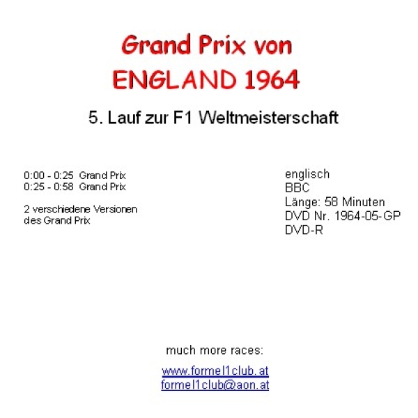 1964 05 England / Brands Hatch