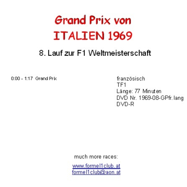 1969 08 Italien / Monza