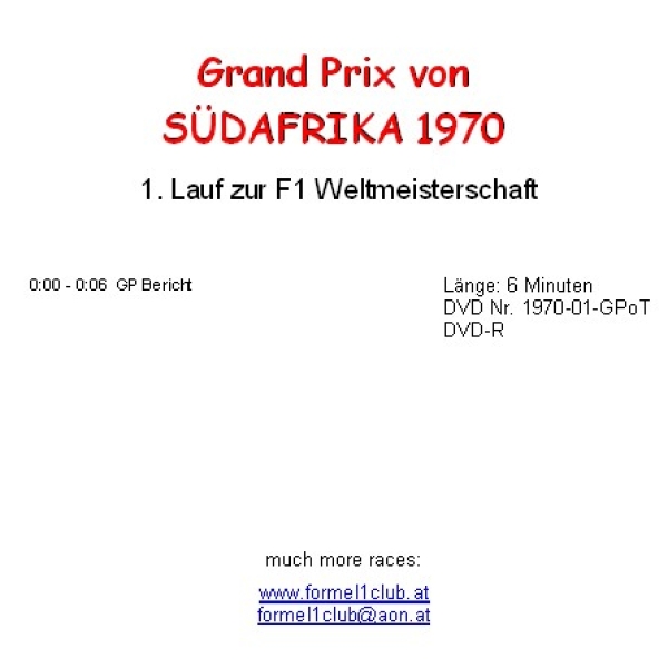 1970 01 Südafrika / Kyalami - französisch