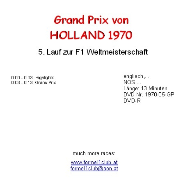 1970 05 Holland / Zandvoort