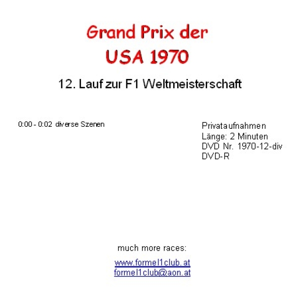 1970 12 USA Ost / Watkins Glen