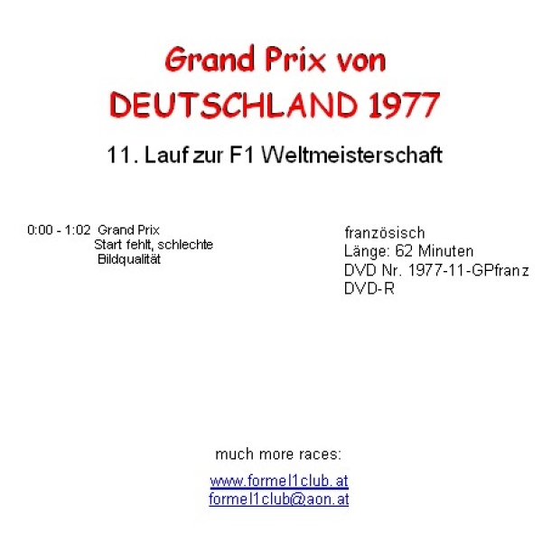 1977 11 Deutschland / Hockenheim (französisch)