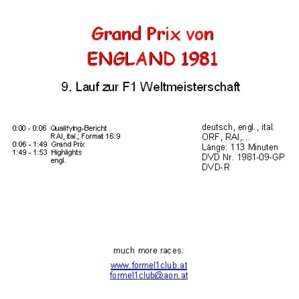 1981 09 England / Silverstone