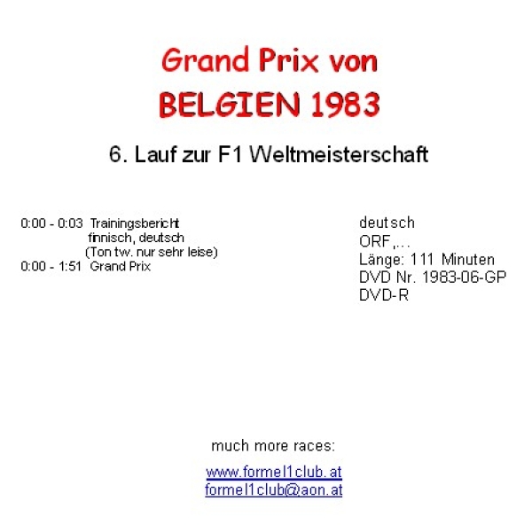 1983 06 Belgien / Spa
