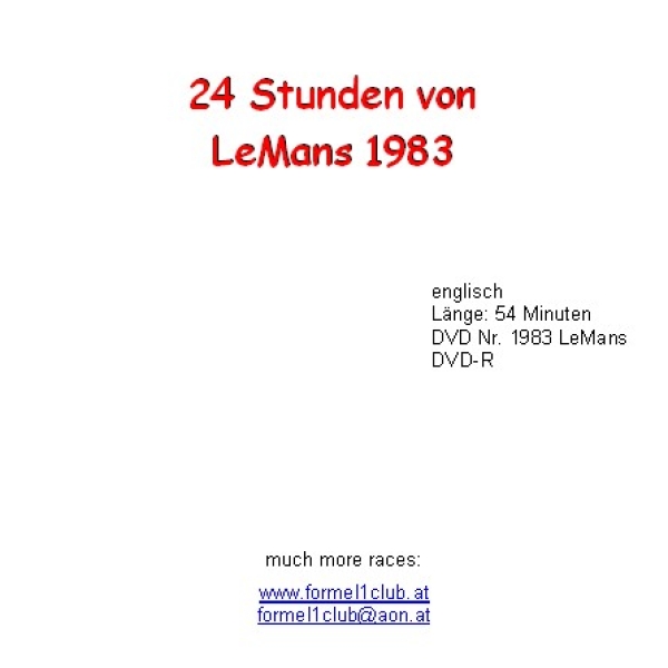 1983 Le Mans 24h