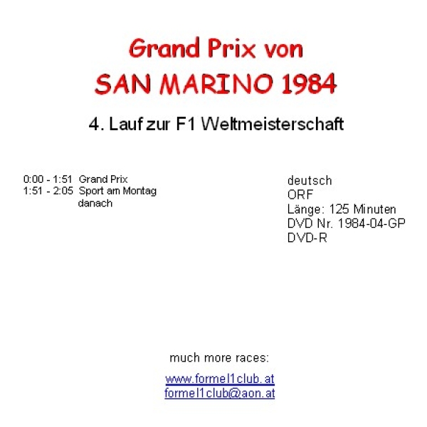 1984 04 San Marino / Imola