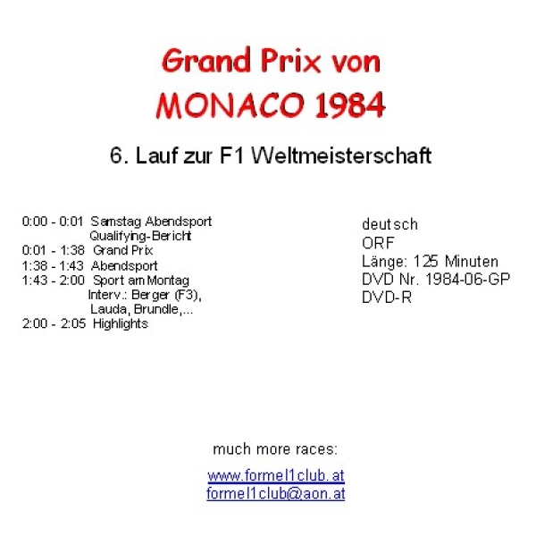 1984 06 Monaco / Monte Carlo