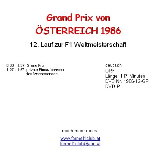 1986 12 Österreich / Zeltweg