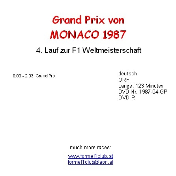 1987 04 Monaco / Monte Carlo