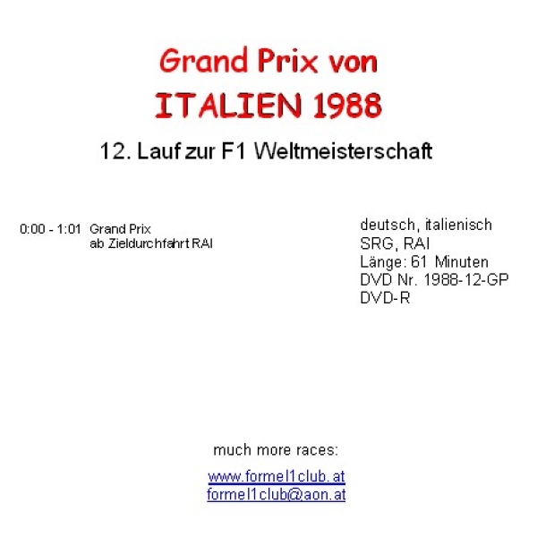 1988 12 Italien / Monza; Co-Kom.Marc Surer