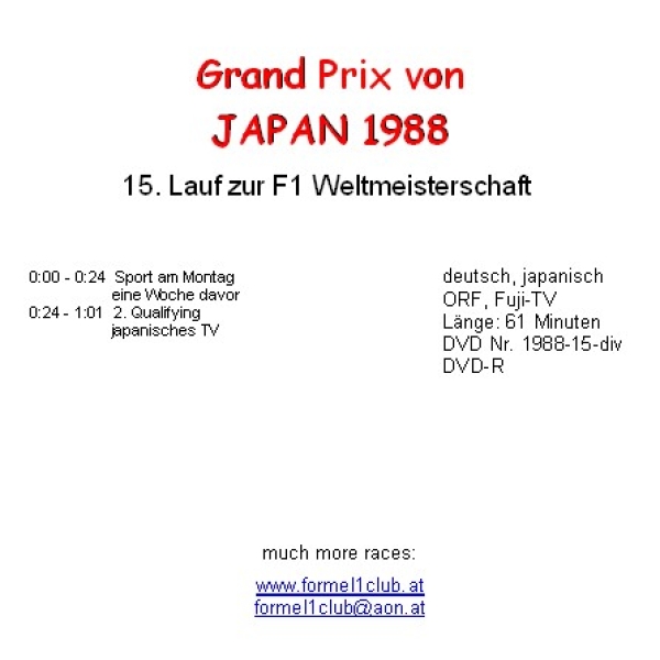1988 15 Qualifying,... Japan / Suzuka