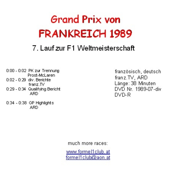 1989 07 Qualifying,... Frankreich / LeCastellet