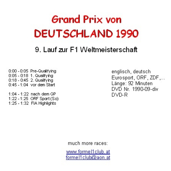 1990 09 Qualifying,... Deutschland Hockenheim