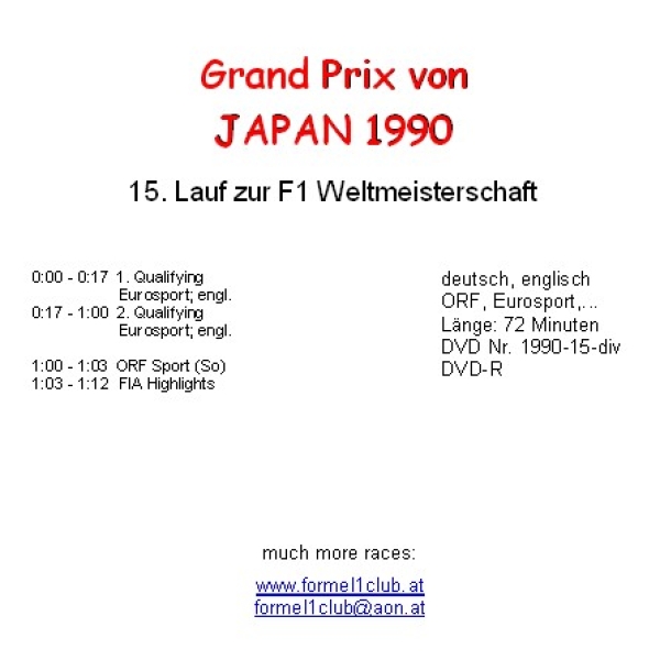 1990 15 Qualifying,... Japan Suzuka