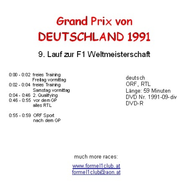 1991 09 Qualifying,... Deutschland Hockenheim