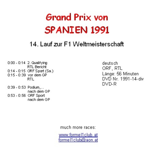 1991 14 Qualifying,... Spanien Barcelona