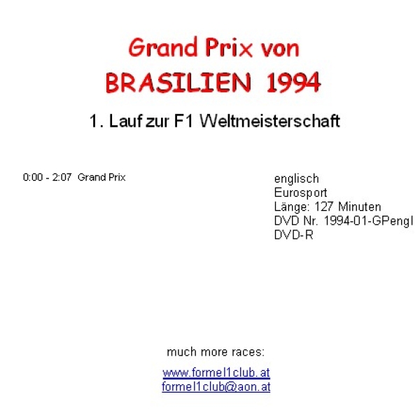 1994 01 Brasilien / Interlagos (englisch)