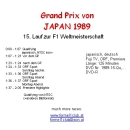 1989 15 Qualifying, div. Berichte,... Japan / Suzuka