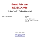 1986 15 Mexiko / Mexiko City; VOLL-VERSION !